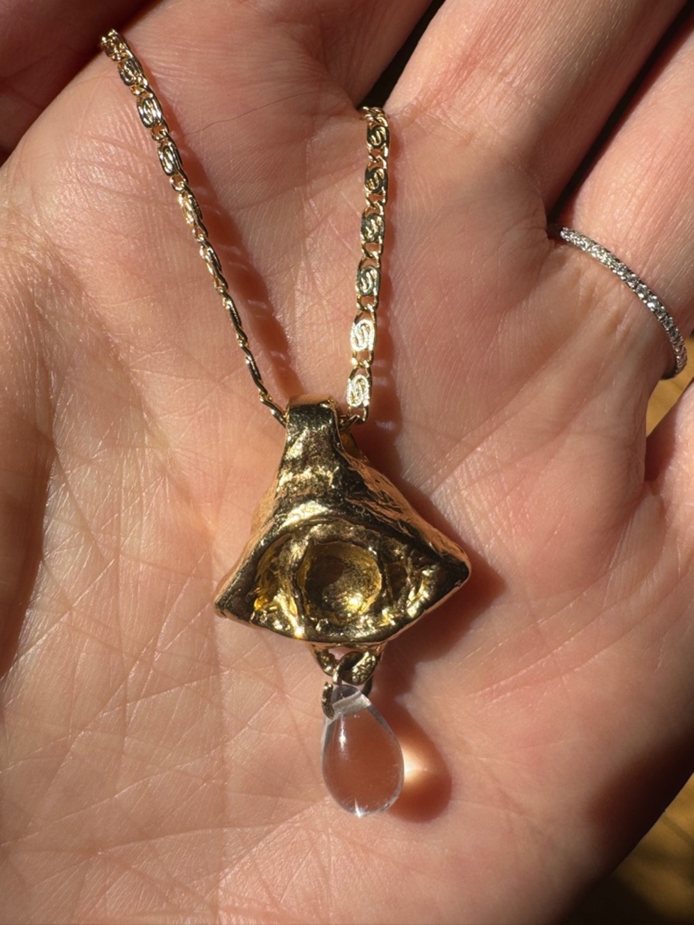 heron and lamb vigil tear necklace - Picture 3 of 5